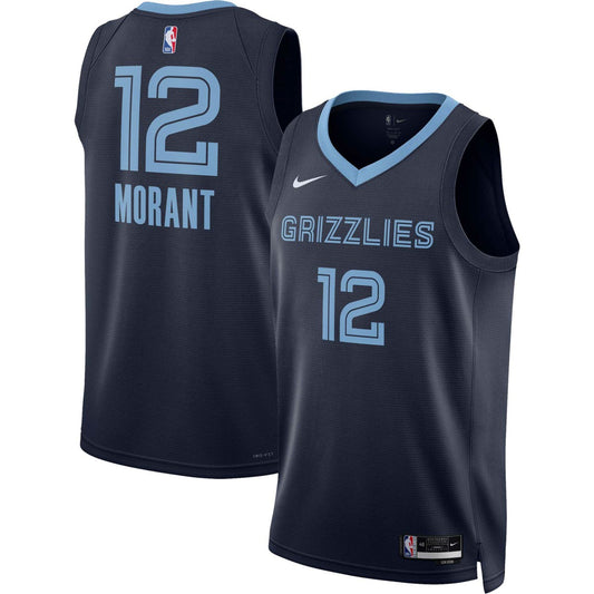 Ja Morant Memphis Grizzlies Unisex Swingman Jersey - Icon Edition - Navy | NBA Jerseys