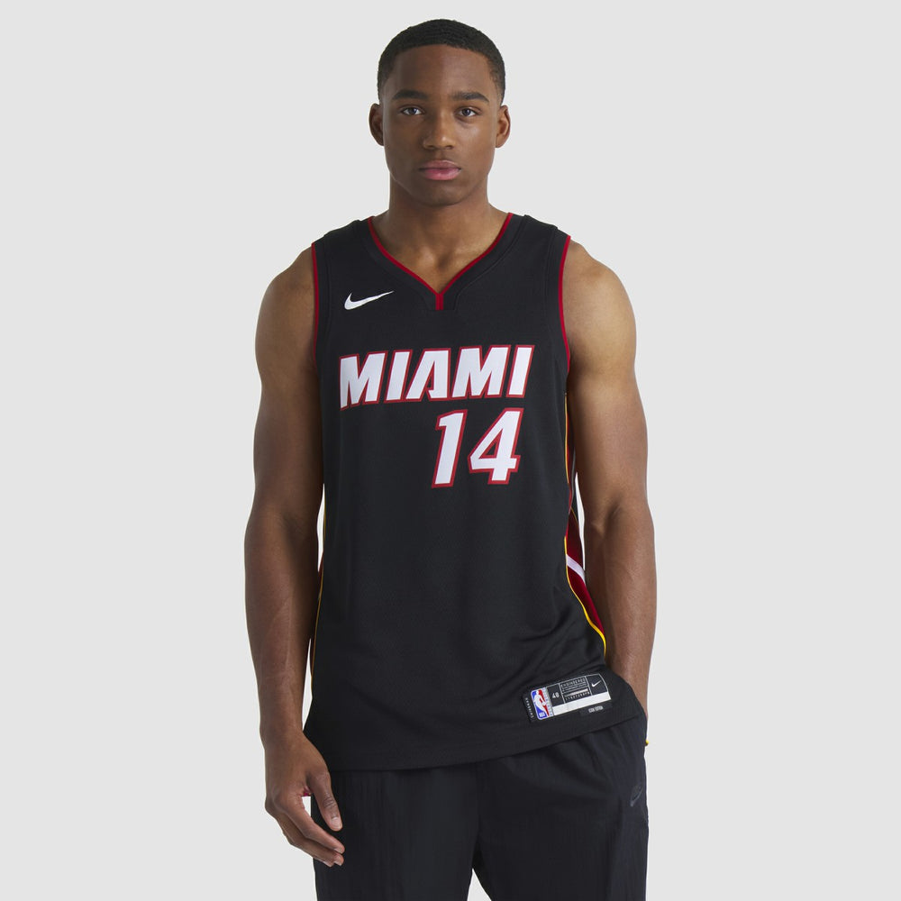 Nike - Tyler Herro Miami Heat Unisex Swingman Jersey - Icon Edition - Black