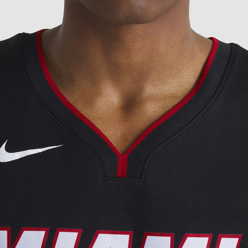 Nike - Tyler Herro Miami Heat Unisex Swingman Jersey - Icon Edition - Black