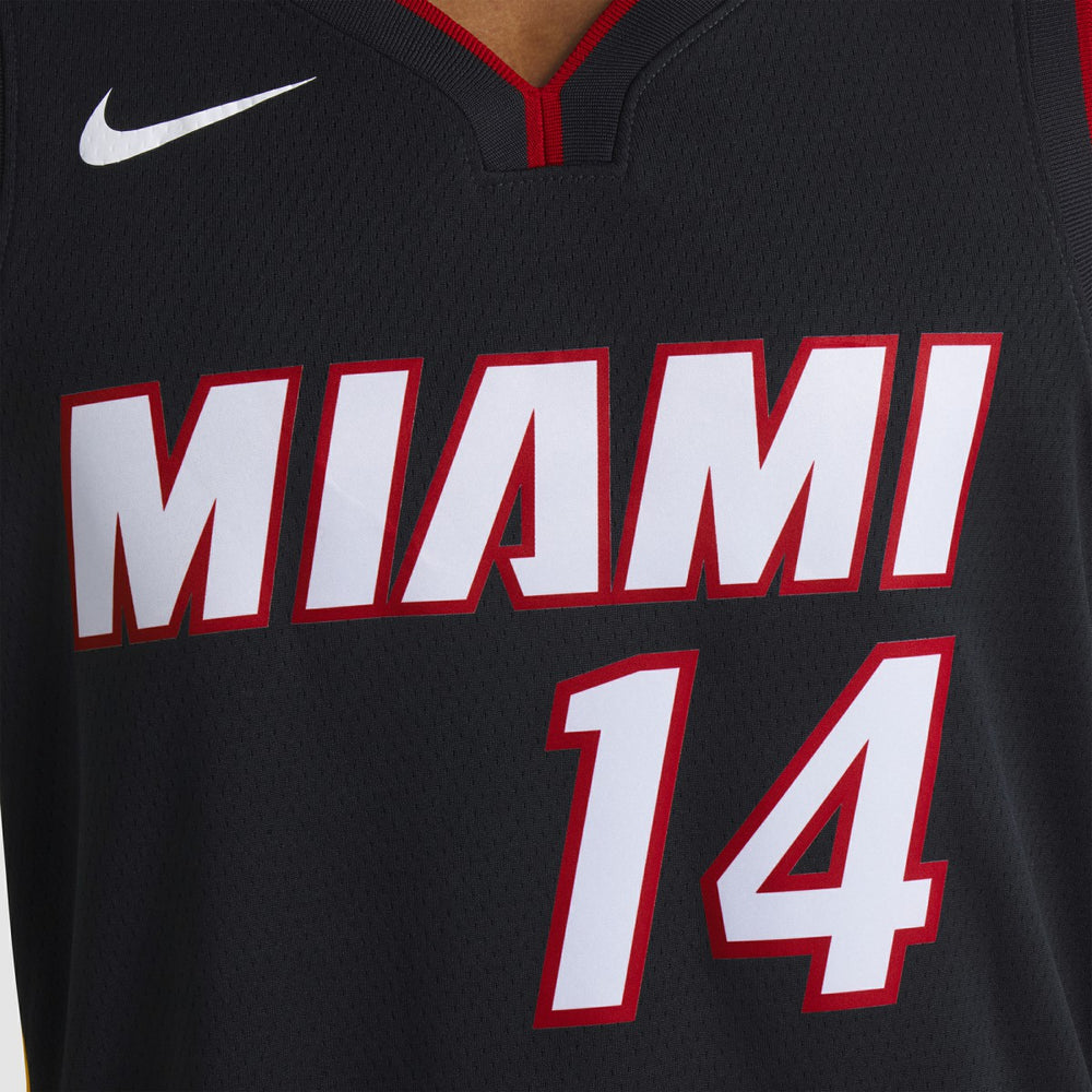Nike - Tyler Herro Miami Heat Unisex Swingman Jersey - Icon Edition - Black