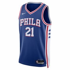 Nike - Joel Embiid Philadelphia 76ers Unisex Swingman Jersey - Icon Edition - Royal