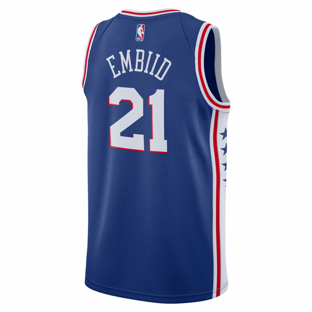 Nike - Joel Embiid Philadelphia 76ers Unisex Swingman Jersey - Icon Edition - Royal
