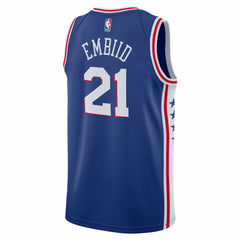 Nike - Joel Embiid Philadelphia 76ers Unisex Swingman Jersey - Icon Edition - Royal
