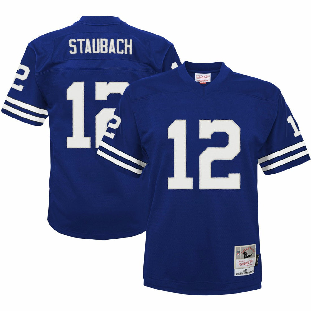 Roger Staubach Dallas Cowboys Preschool 1971 Retired Player Legacy Jersey Navy - Mitchell & Ness