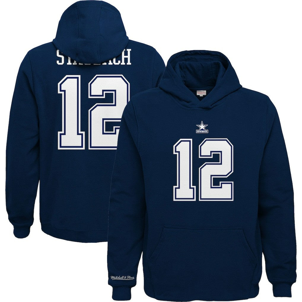 Dallas Cowboys Youth Retired Player Name & Number Pullover Hoodie Navy - Mitchell & Ness