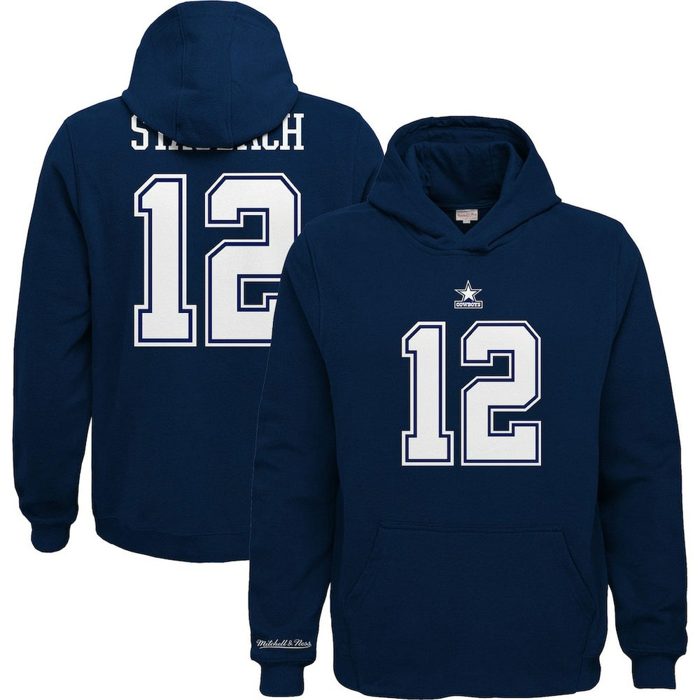 Dallas Cowboys Youth Retired Player Name & Number Pullover Hoodie Navy - Mitchell & Ness