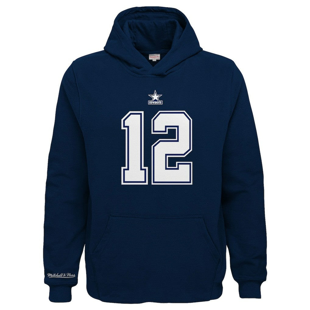 Dallas Cowboys Youth Retired Player Name & Number Pullover Hoodie Navy - Mitchell & Ness