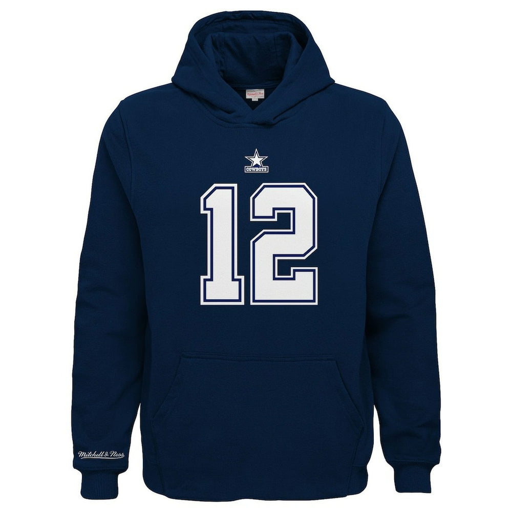Dallas Cowboys Youth Retired Player Name & Number Pullover Hoodie Navy - Mitchell & Ness
