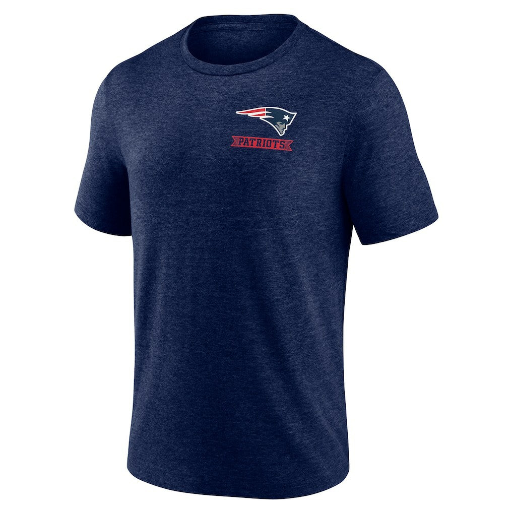 New England Patriots Diamond Scroll Tri-Blend T-Shirt Navy - NFL
