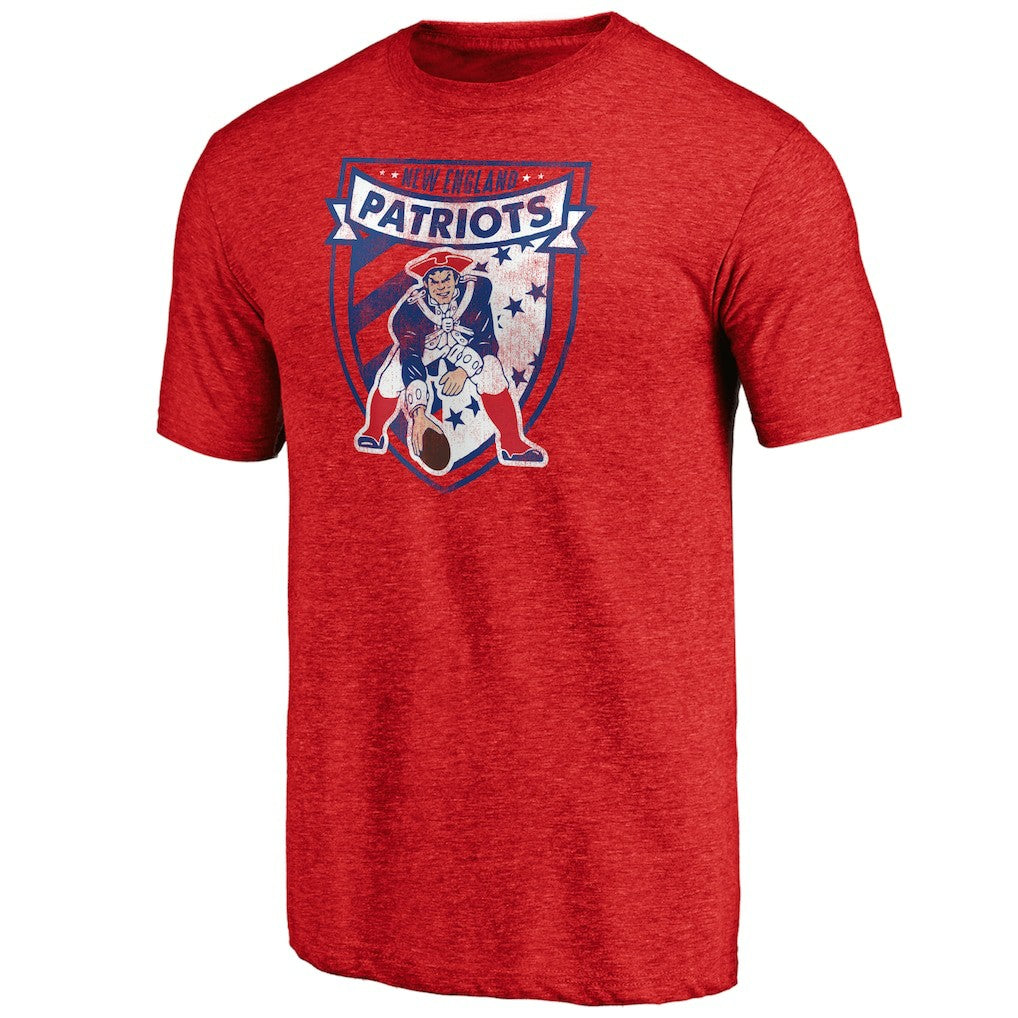 New England Patriots Hometown Collection The Shield Tri-Blend T-Shirt Red - NFL