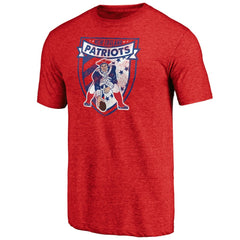 New England Patriots Hometown Collection The Shield Tri-Blend T-Shirt Red - NFL