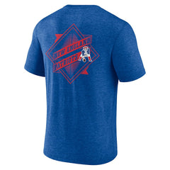 New England Patriots Diamond Scroll Tri-Blend T-Shirt Royal - NFL