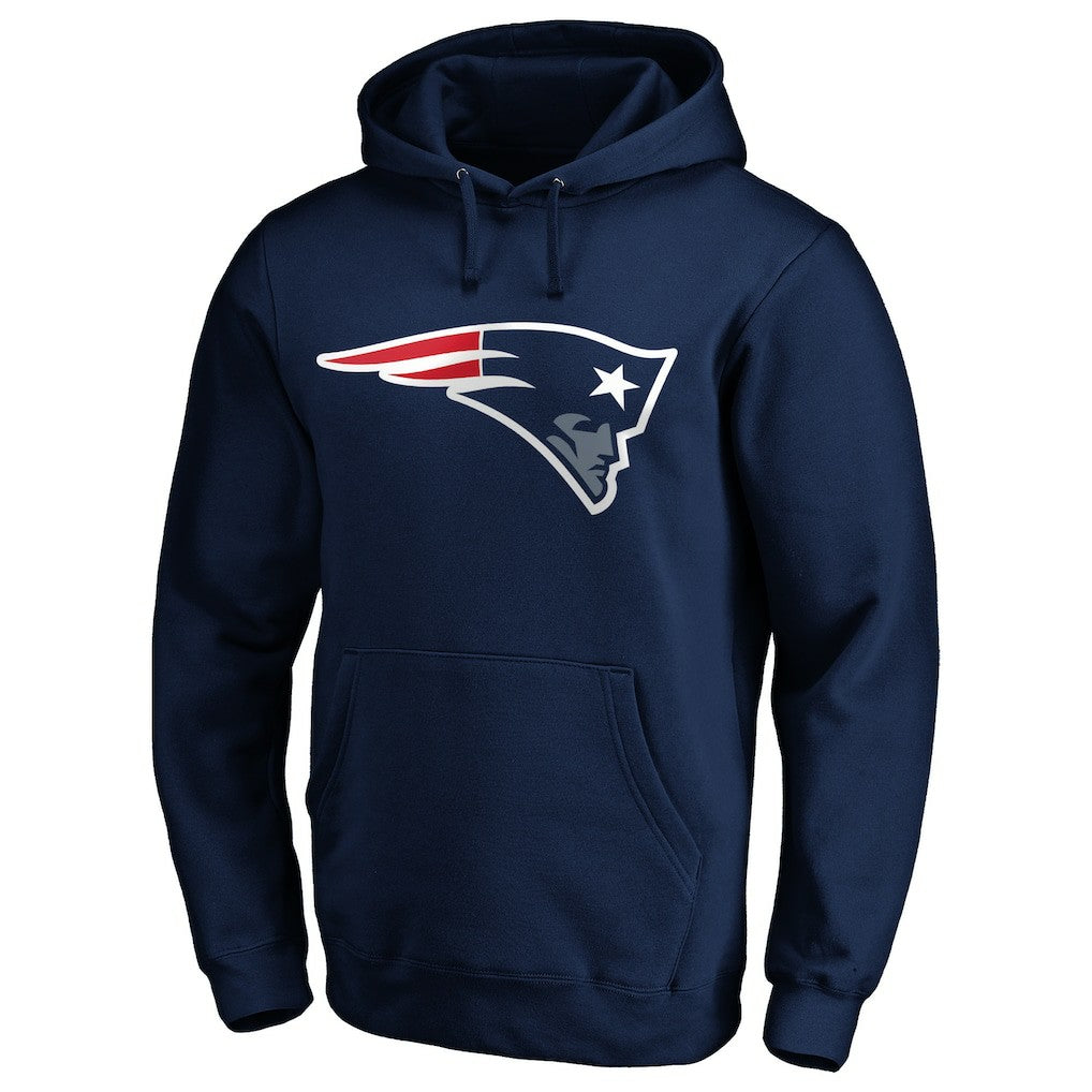 New England Patriots Primary Logo Fitted Pullover Hoodie Navy - NFL