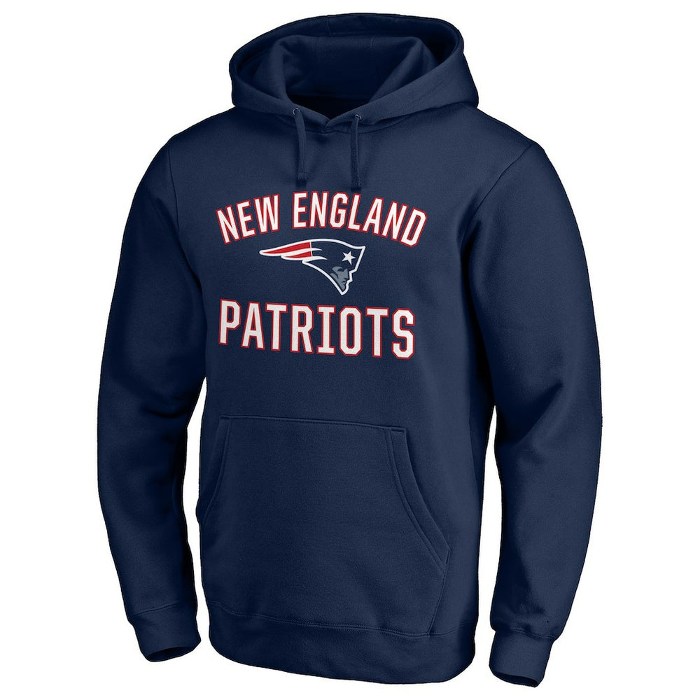 New England Patriots Victory Arch Team Fitted Pullover Hoodie Navy - NFL