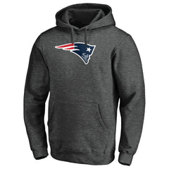 New England Patriots Primary Logo Fitted Pullover Hoodie Charcoal - NFL