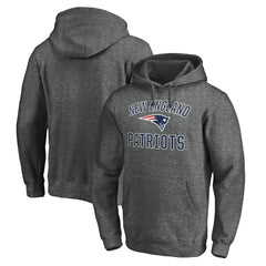 New England Patriots Victory Arch Team Fitted Pullover Hoodie Charcoal - NFL