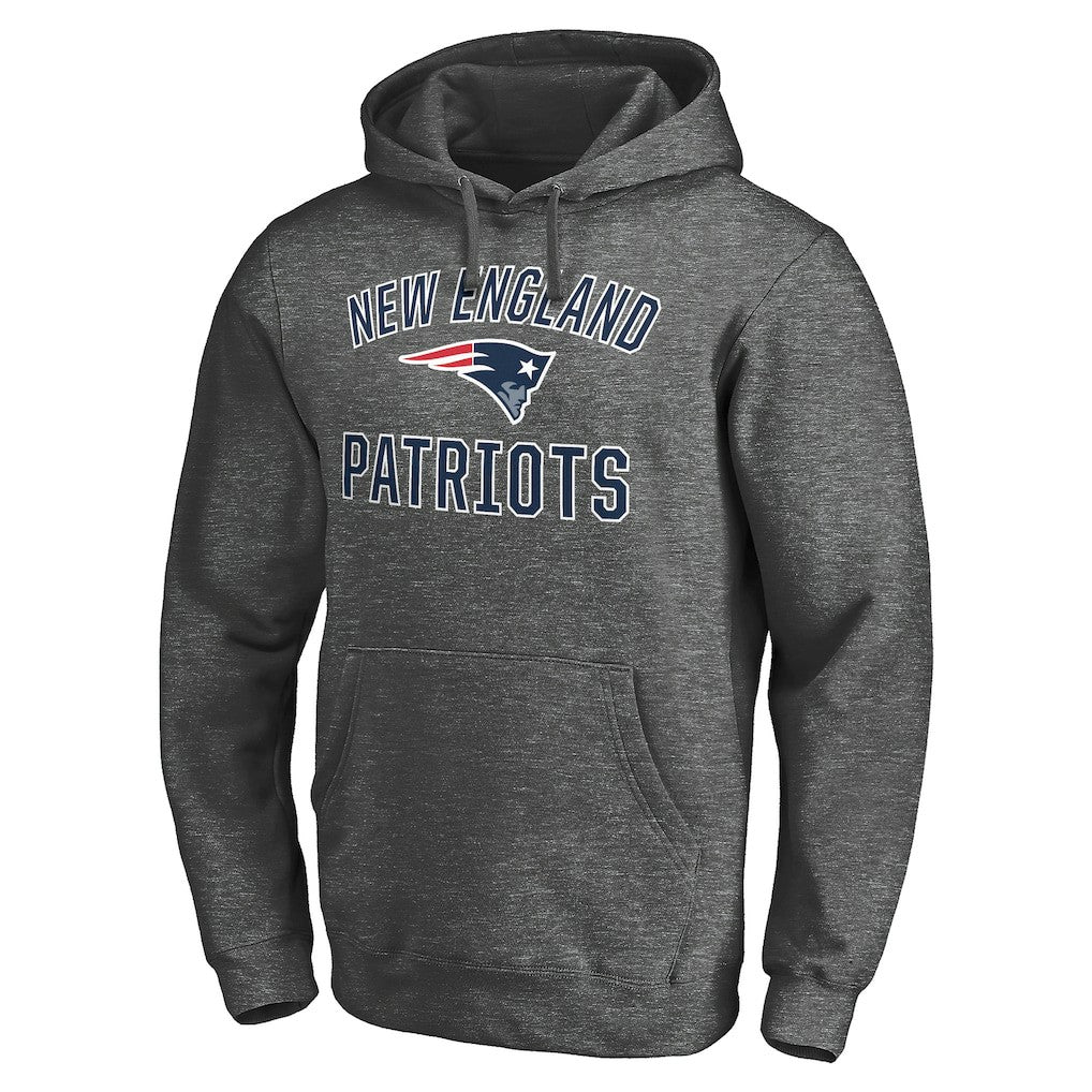 New England Patriots Victory Arch Team Fitted Pullover Hoodie Charcoal - NFL