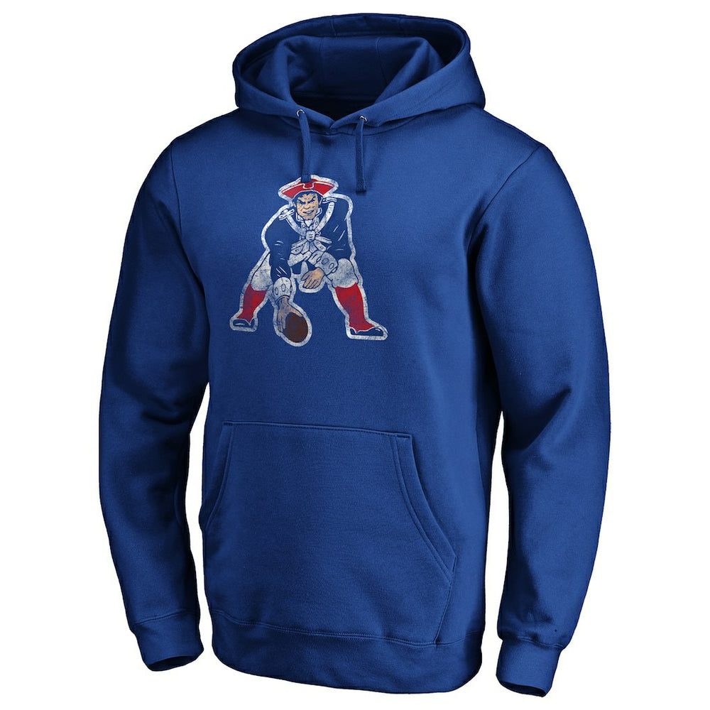 New England Patriots Throwback Logo Pullover Hoodie Royal - NFL