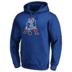 New England Patriots Throwback Logo Pullover Hoodie Royal - NFL
