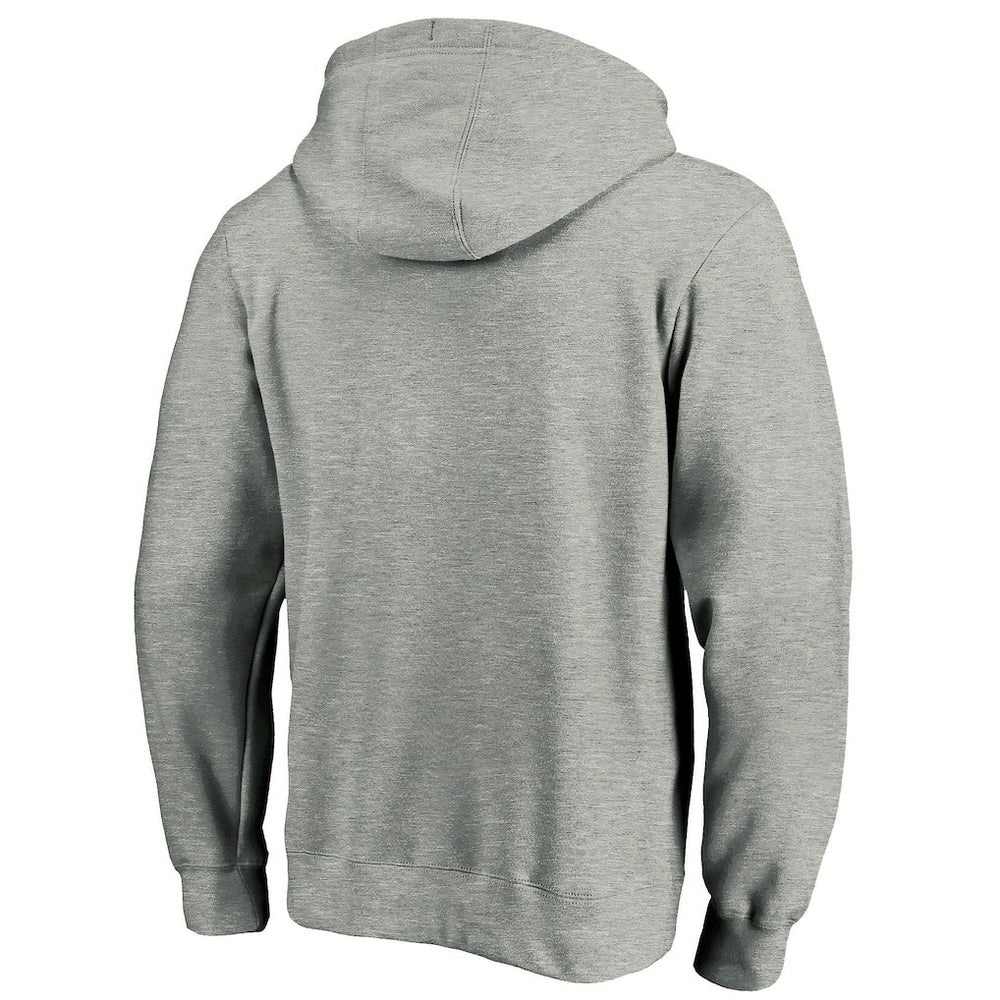 New England Patriots Primary Logo Fitted Pullover Hoodie Heather Gray - NFL