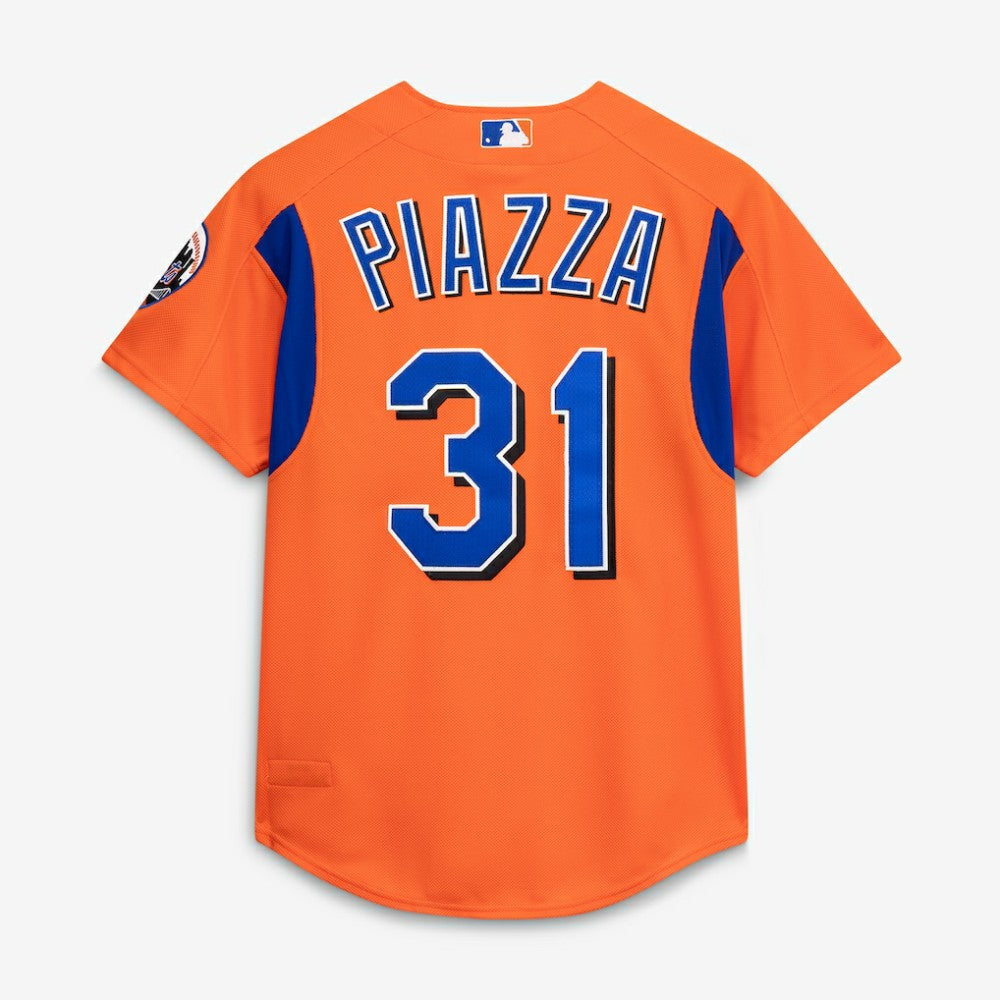 Mike Piazza New York Mets Mitchell & Ness Cooperstown Collection Mesh Batting Practice Button-Up Jersey for sale