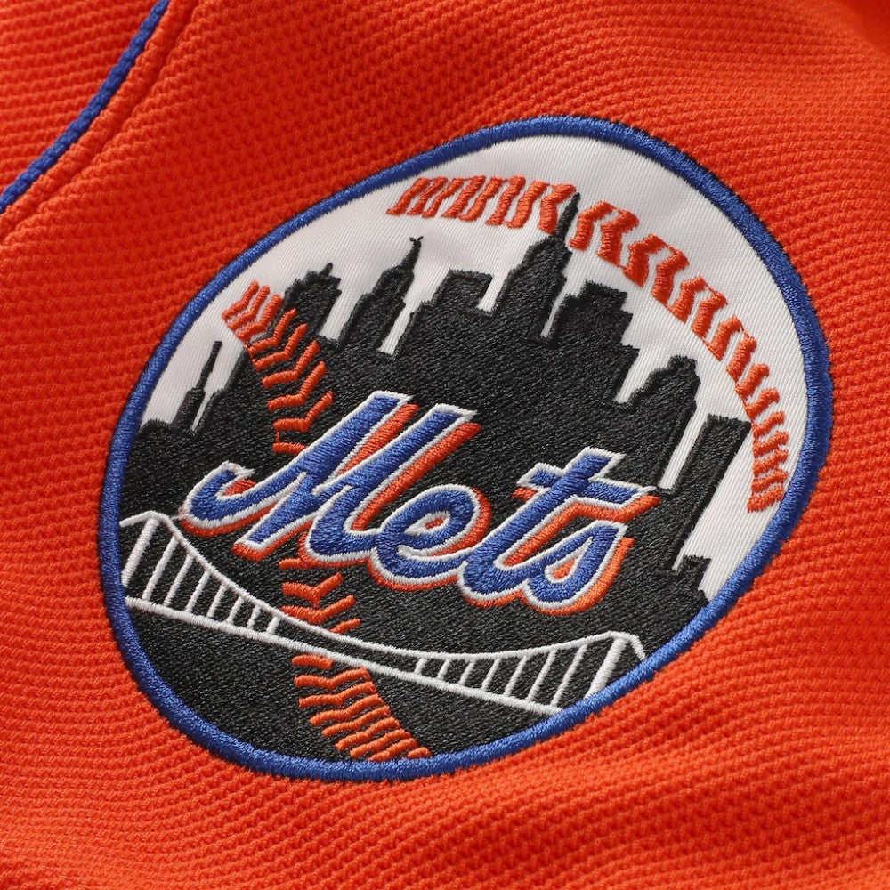 Mike Piazza New York Mets Mitchell & Ness Cooperstown Collection Mesh Batting Practice Button-Up Jersey - Orange | MLB Jerseys