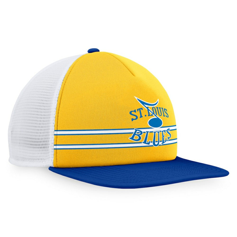 St. Louis Blues - Fanatics Special Edition 2.0 Trucker Snapback Adjustable Hat Gold/Blue