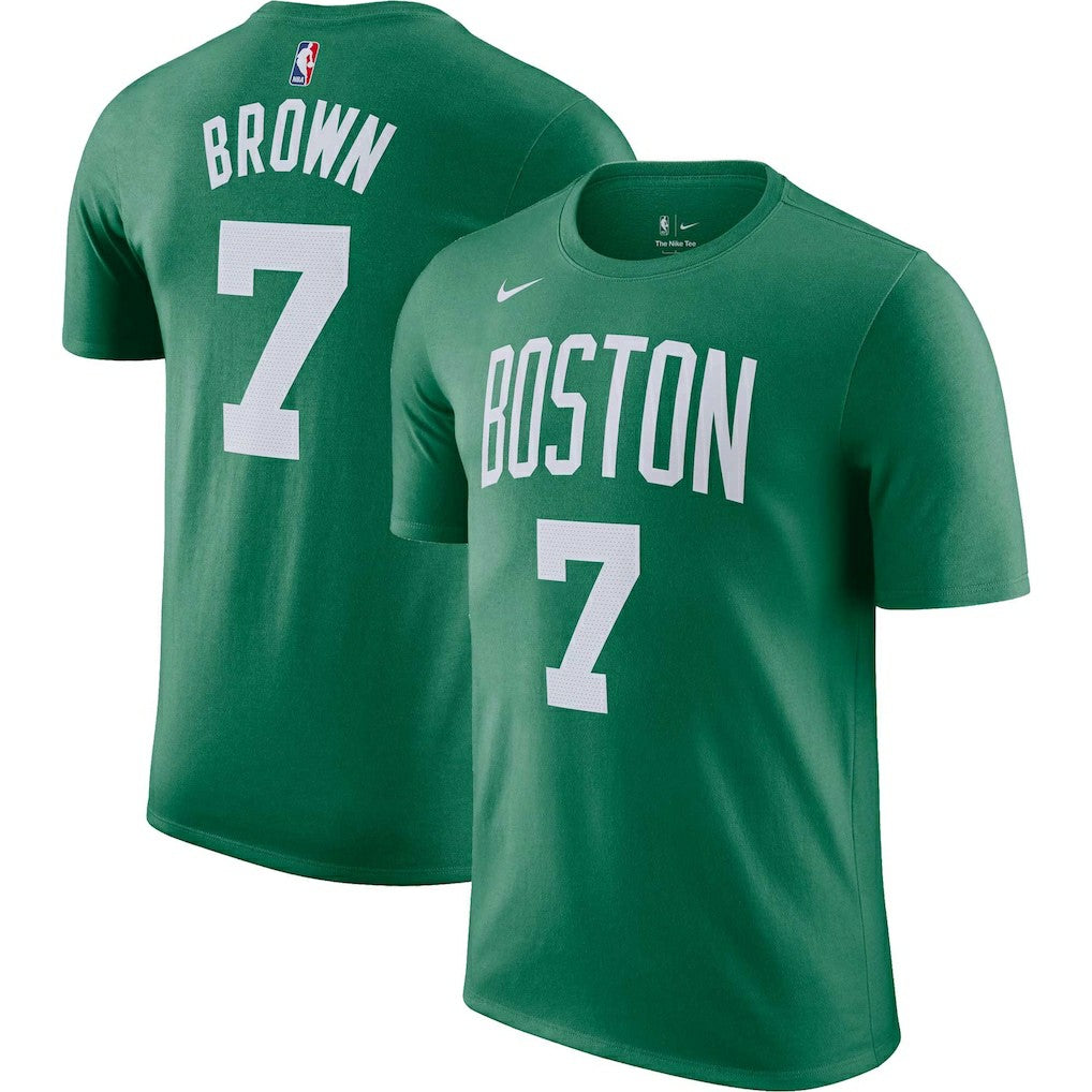 Nike - Jaylen Brown Boston Celtics Icon 2022/23 Name & Number T-Shirt - Kelly Green