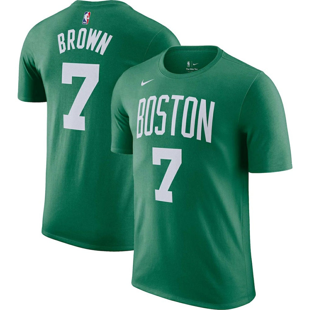 Nike - Jaylen Brown Boston Celtics Icon 2022/23 Name & Number T-Shirt - Kelly Green
