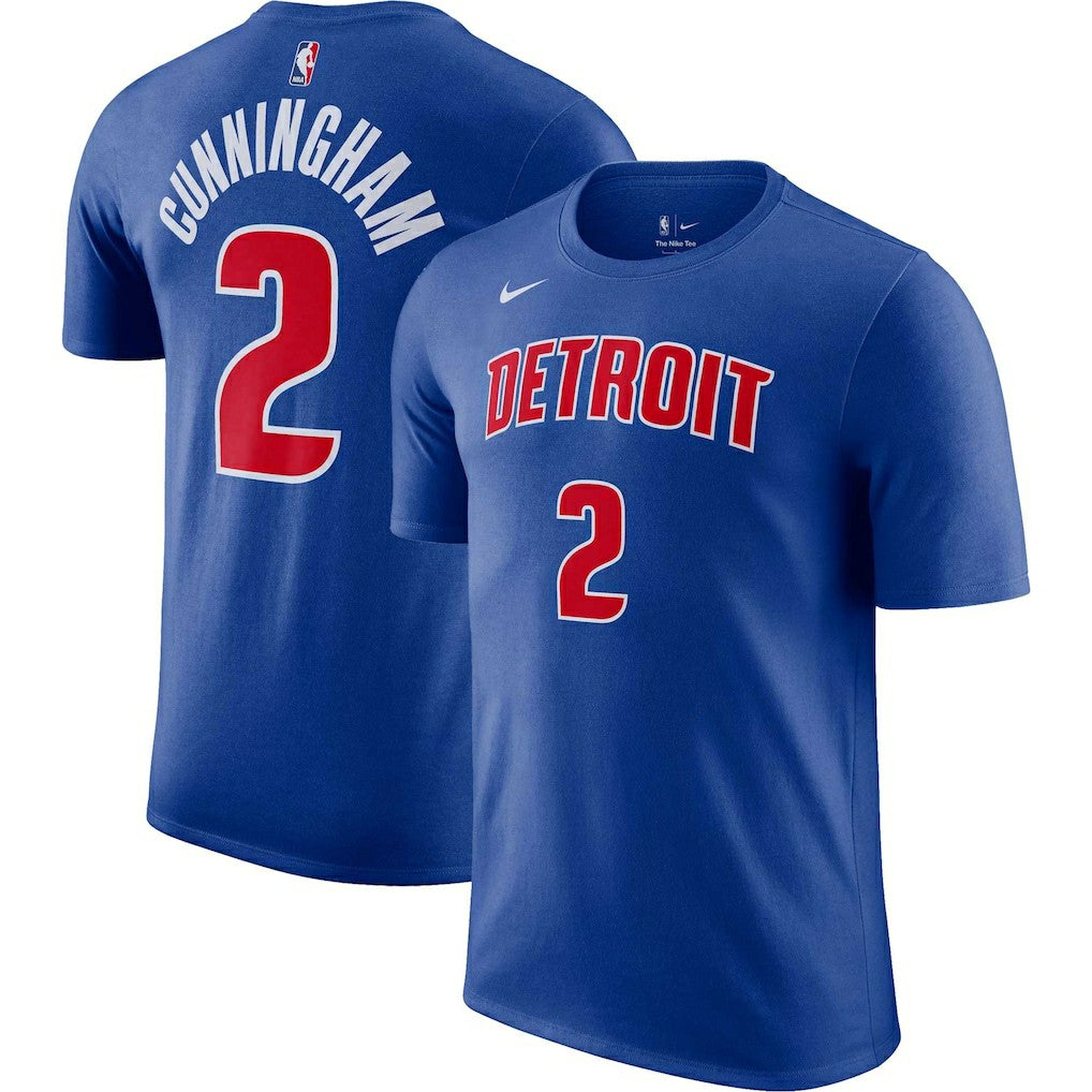 Nike - Cade Cunningham Detroit Pistons Icon 2022/23 Name & Number T-Shirt - Blue
