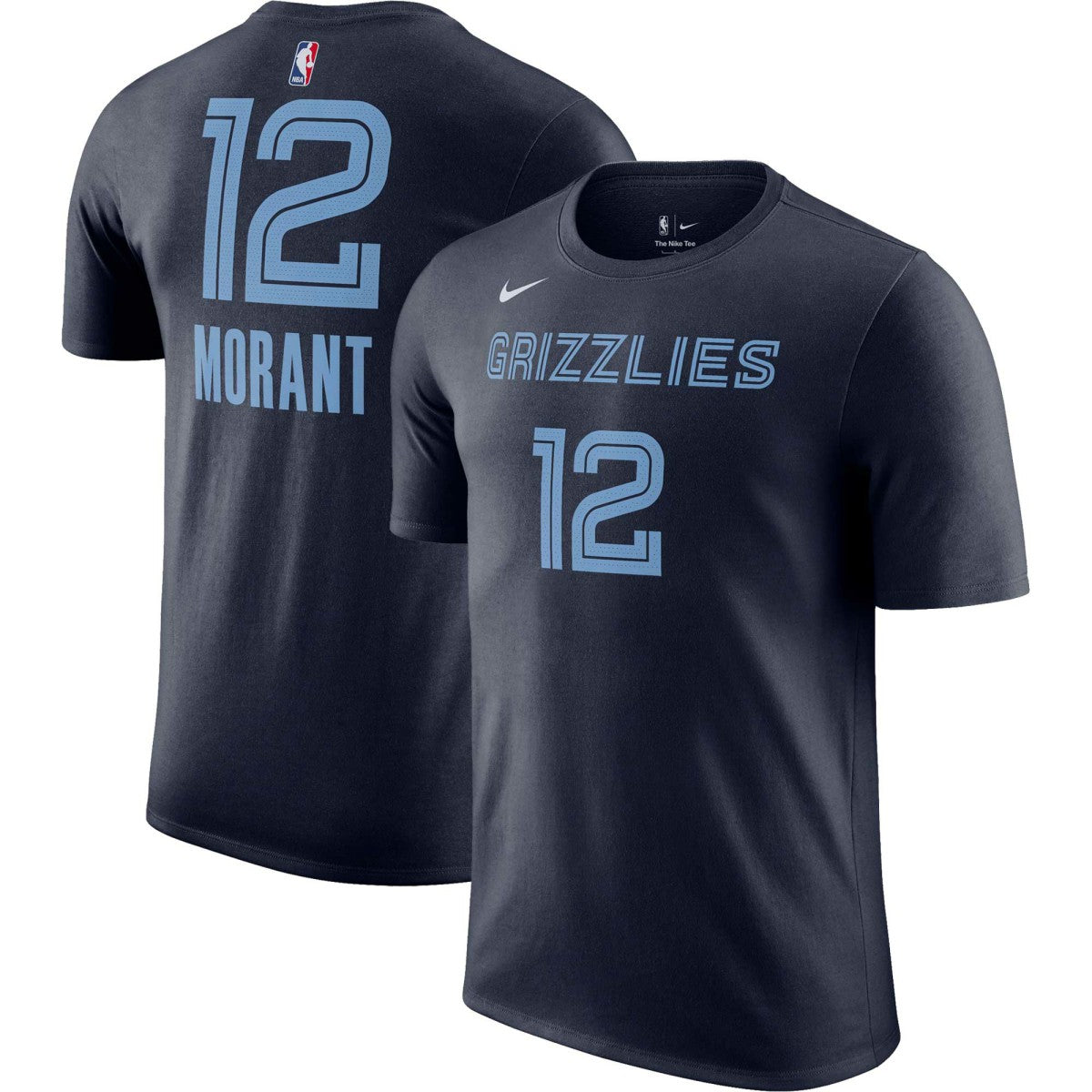 Nike - Ja Morant Memphis Grizzlies Icon 2022/23 Name & Number T-Shirt - Navy