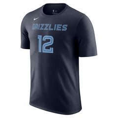 Nike - Ja Morant Memphis Grizzlies Icon 2022/23 Name & Number T-Shirt - Navy