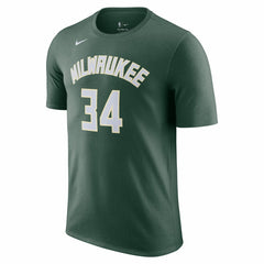 Nike - Giannis Antetokounmpo Milwaukee Bucks Icon 2022/23 Name & Number T-Shirt - Hunter Green