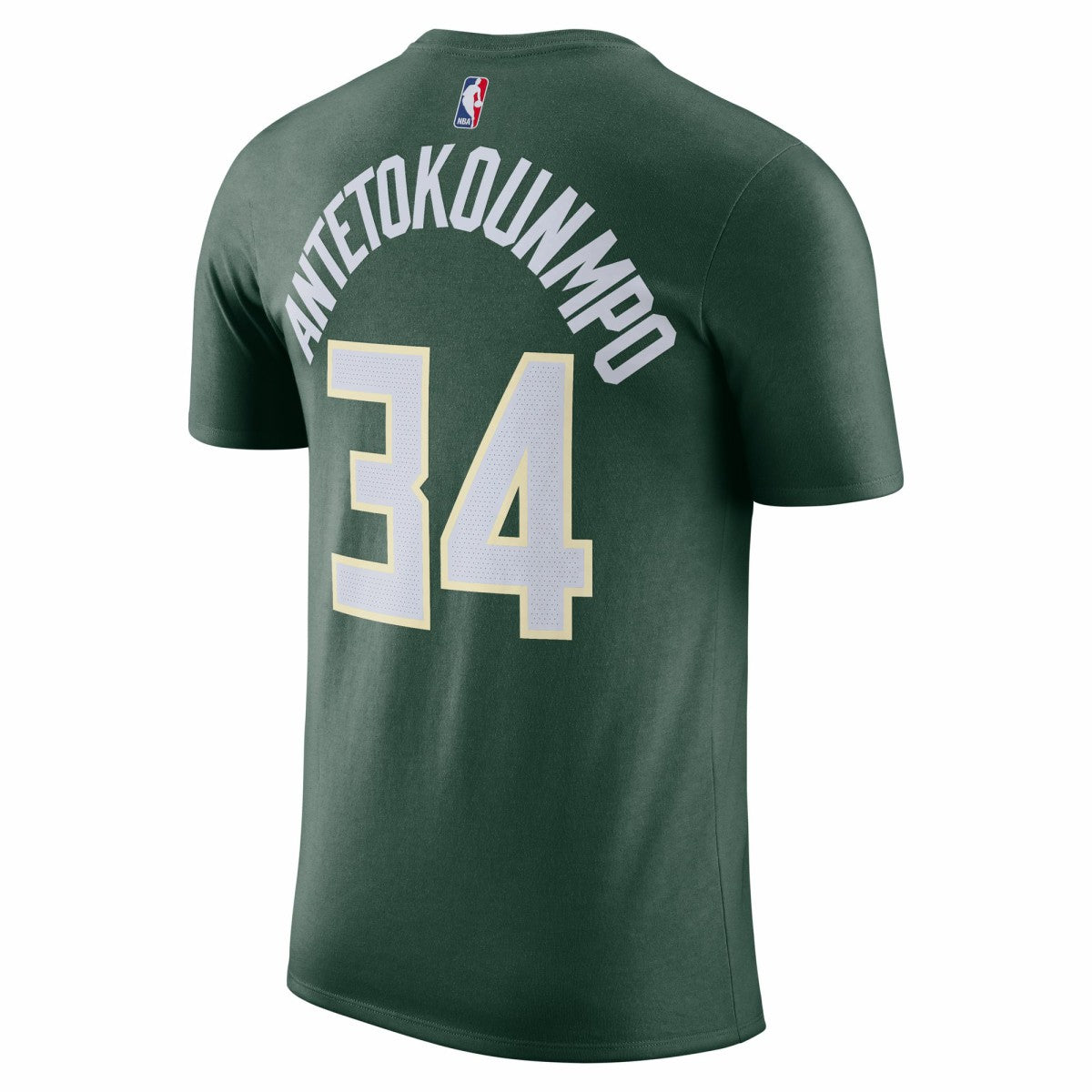 Nike - Giannis Antetokounmpo Milwaukee Bucks Icon 2022/23 Name & Number T-Shirt - Hunter Green