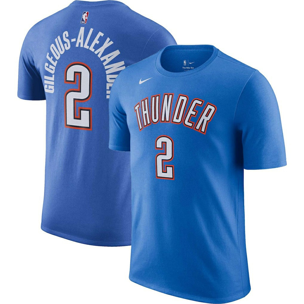 Nike - Shai Gilgeous-Alexander Oklahoma City Thunder Icon 2022/23 Name & Number T-Shirt - Blue