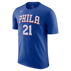 Nike - Joel Embiid Philadelphia 76ers Icon 2022/23 Name & Number T-Shirt - Royal