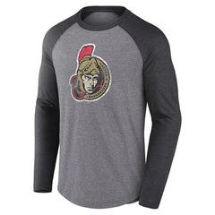 Ottawa Senators - Fanatics Special Edition Long Sleeve Tri-Blend Raglan T-Shirt Heather Gray