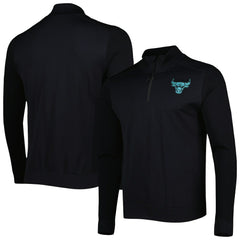 NBA - Chicago Bulls Levelwear Nano Engineered Knit Fabric Quarter-Zip Jacket - Black