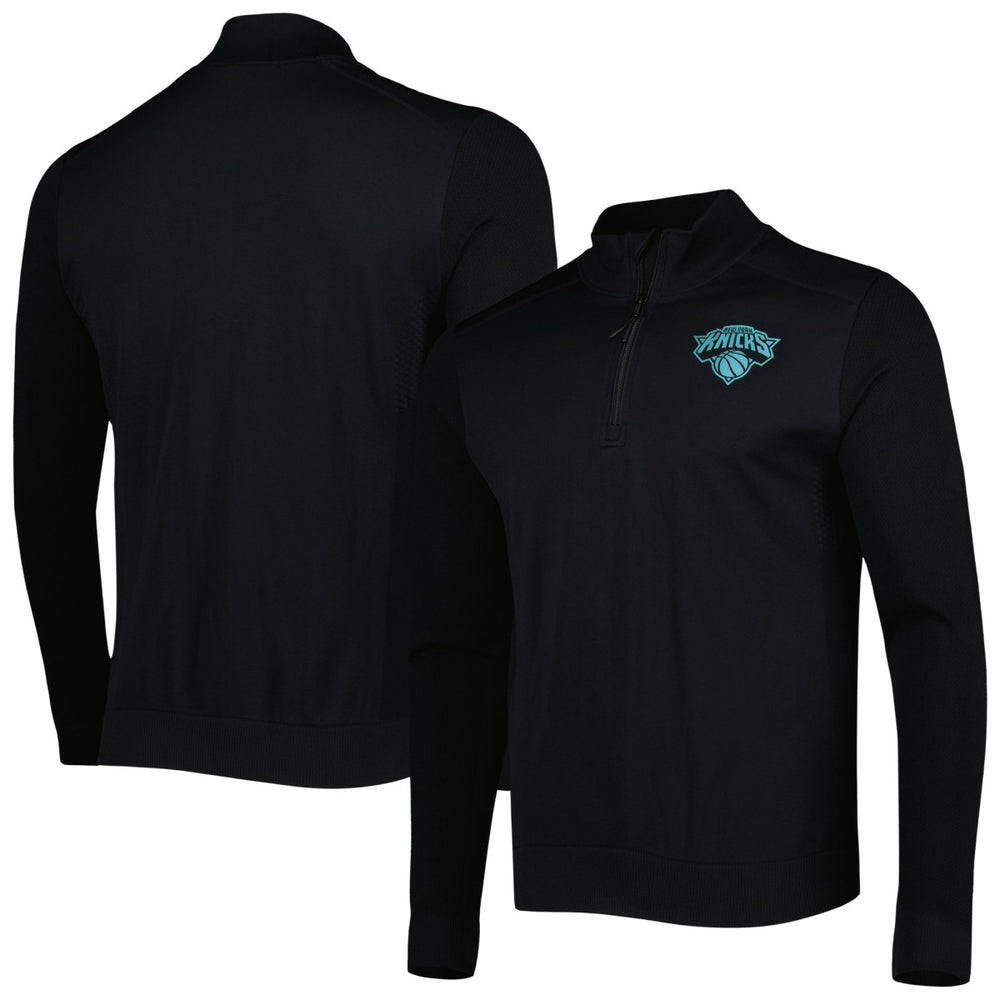 NBA - New York Knicks Levelwear Nano Engineered Knit Fabric Quarter-Zip Jacket - Black