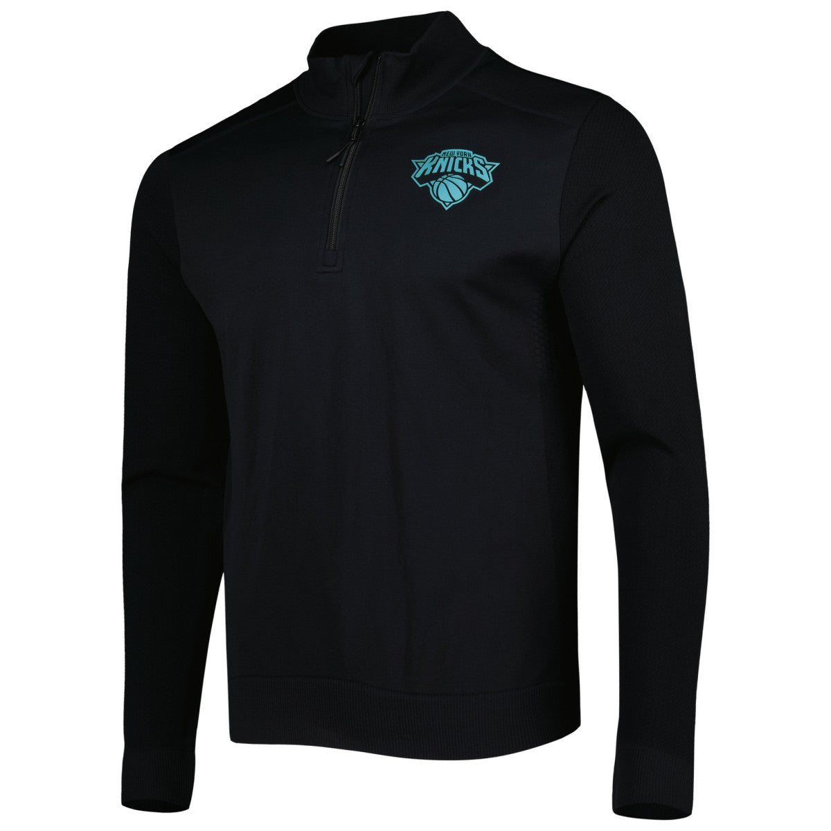 NBA - New York Knicks Levelwear Nano Engineered Knit Fabric Quarter-Zip Jacket - Black