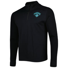 NBA - New York Knicks Levelwear Nano Engineered Knit Fabric Quarter-Zip Jacket - Black