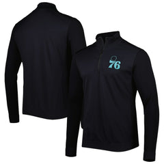 NBA - Philadelphia 76ers Levelwear Nano Engineered Knit Fabric Quarter-Zip Jacket - Black