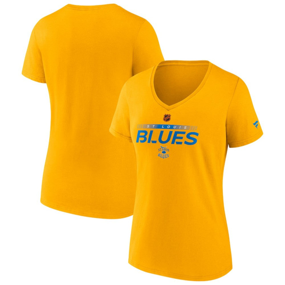 St. Louis Blues - Fanatics Women's Special Edition V-Neck T-Shirt Gold