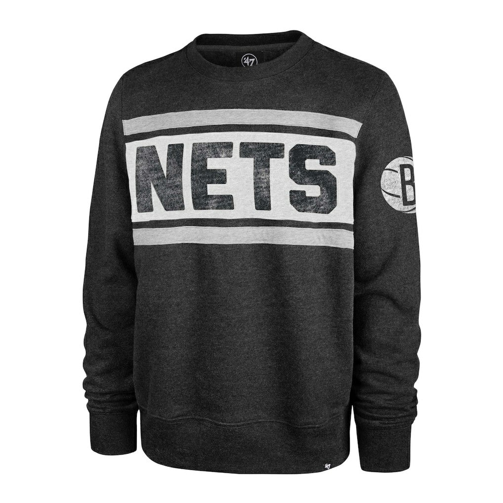 47 brand - Brooklyn Nets '47 Tribeca Emerson Pullover Sweatshirt - Heather Black