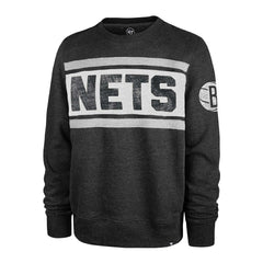 47 brand - Brooklyn Nets '47 Tribeca Emerson Pullover Sweatshirt - Heather Black