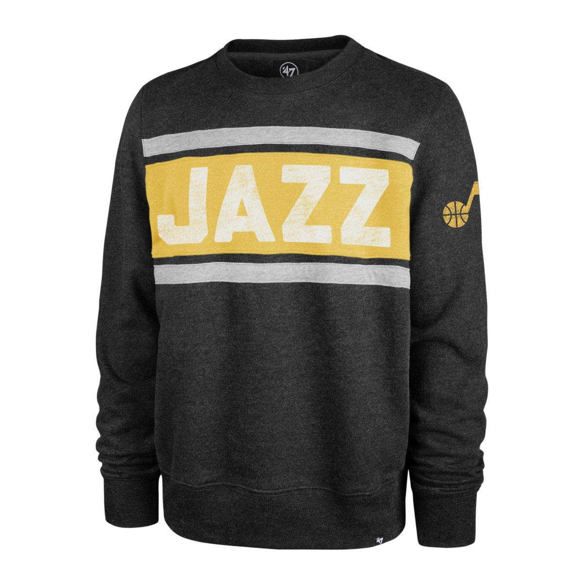 47 brand - Utah Jazz '47 Tribeca Emerson Pullover Sweatshirt - Heather Black