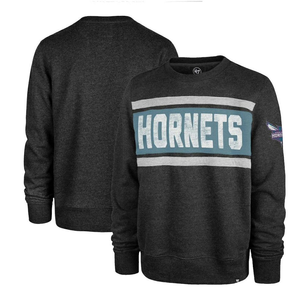 47 brand - Charlotte Hornets '47 Tribeca Emerson Pullover Sweatshirt - Heather Black