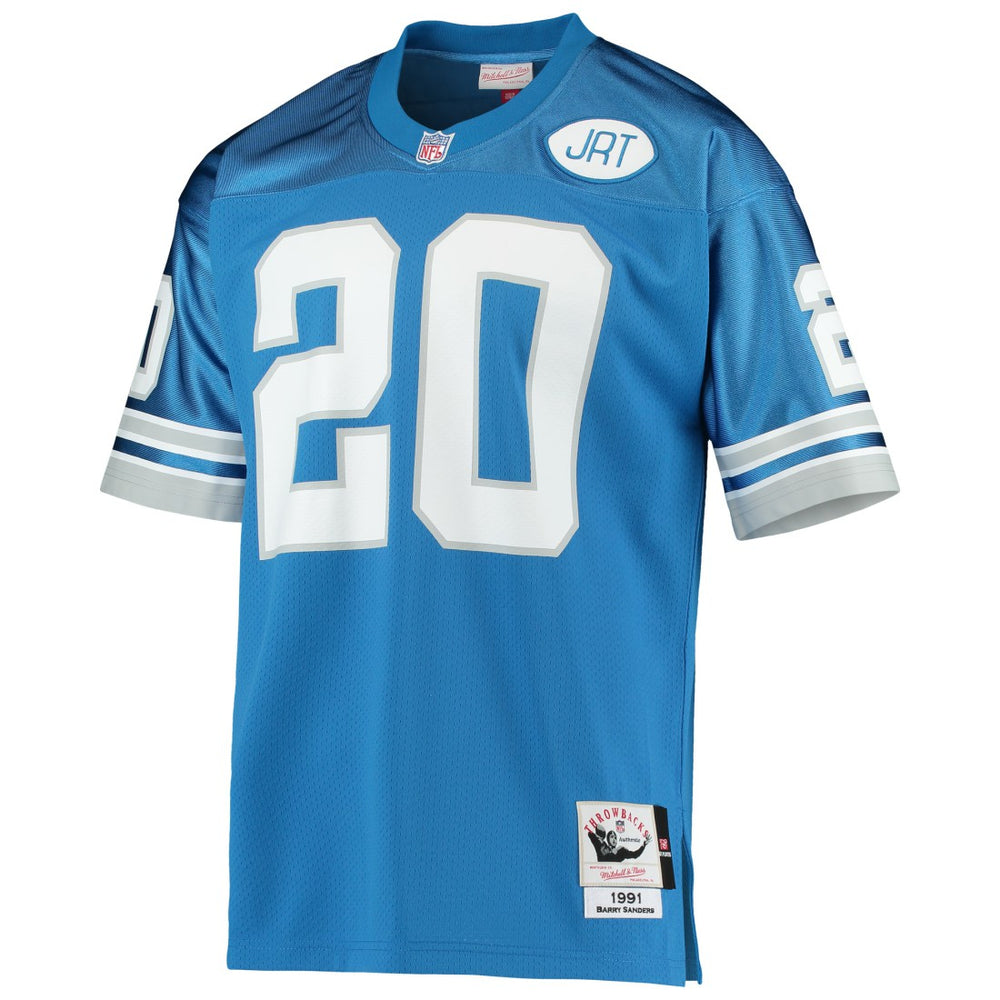 Barry Sanders Detroit Lions 1991 Authentic Throwback Retired Player Jersey Blue - Mitchell & Ness