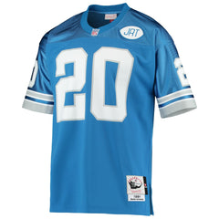 Barry Sanders Detroit Lions 1991 Authentic Throwback Retired Player Jersey Blue - Mitchell & Ness
