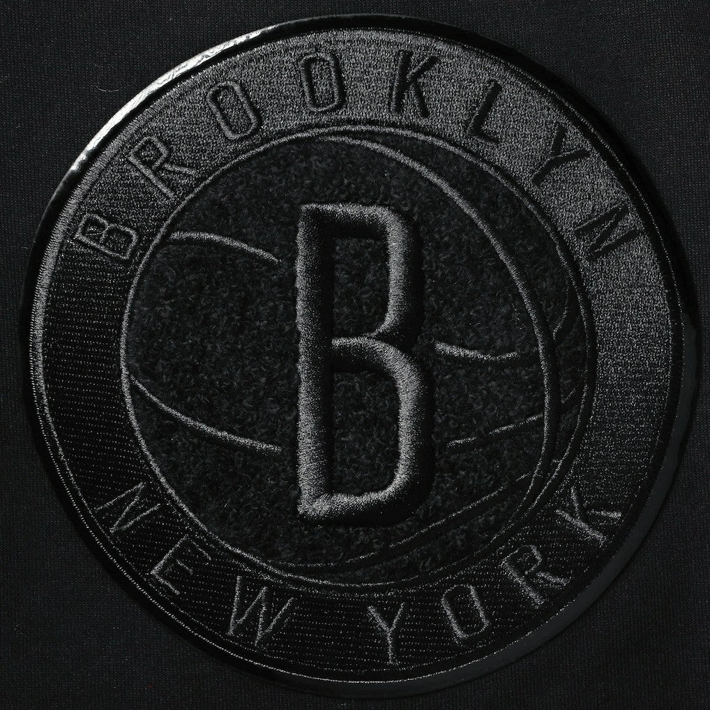 NBA - Brooklyn Nets Pro Standard Triple Black Gloss Logo Shorts